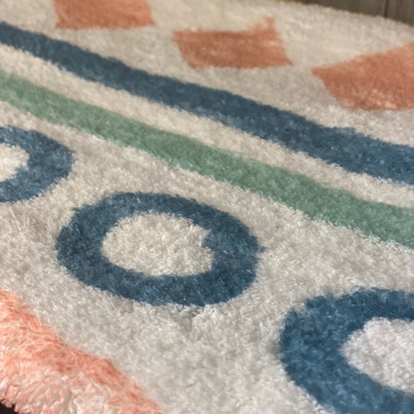 Plush Colourful Aztec Print Bathroom Runner - Picture 2 of 9